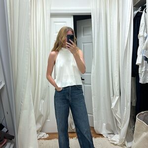 Galvan Satin Halterneck Top